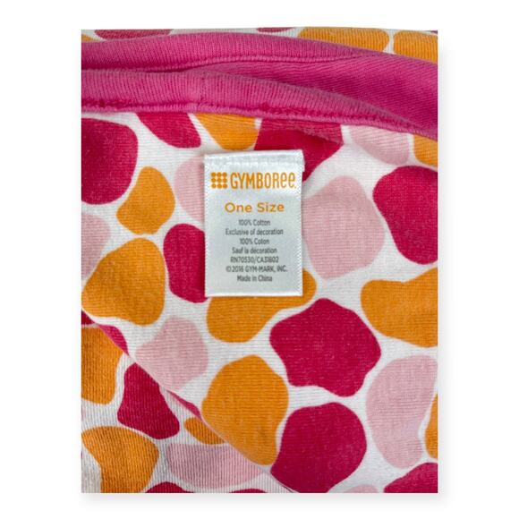 Gymboree Jolly Giraffe Pink Orange Spotted Baby Blanket Embroidered 2016 - Picture 5 of 8